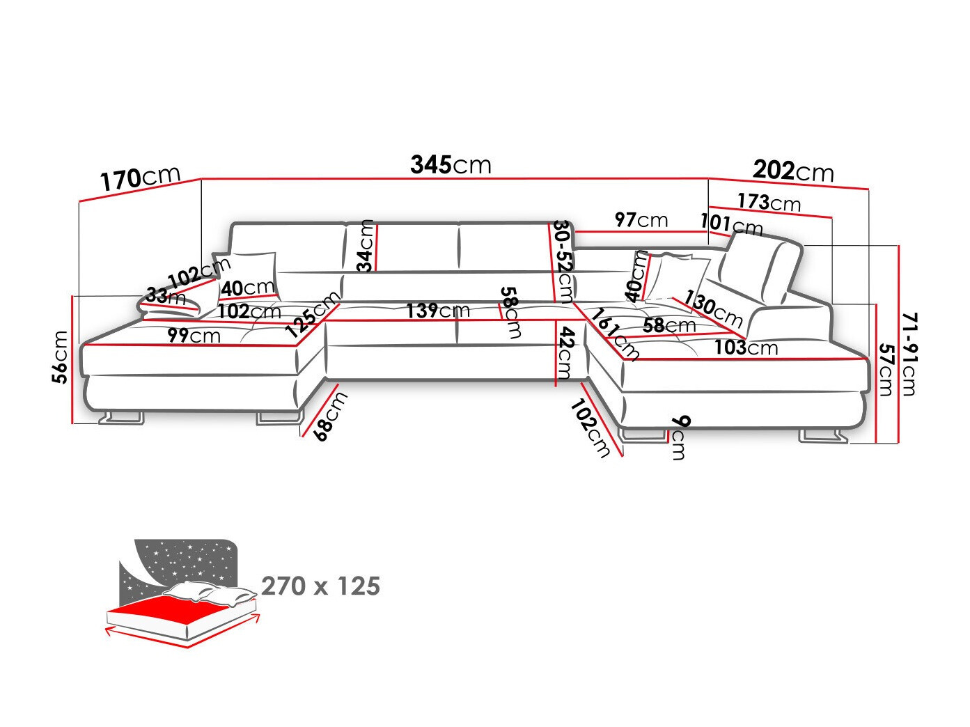 Ecksofa Comfivo Ruta V (Abriamo 03)