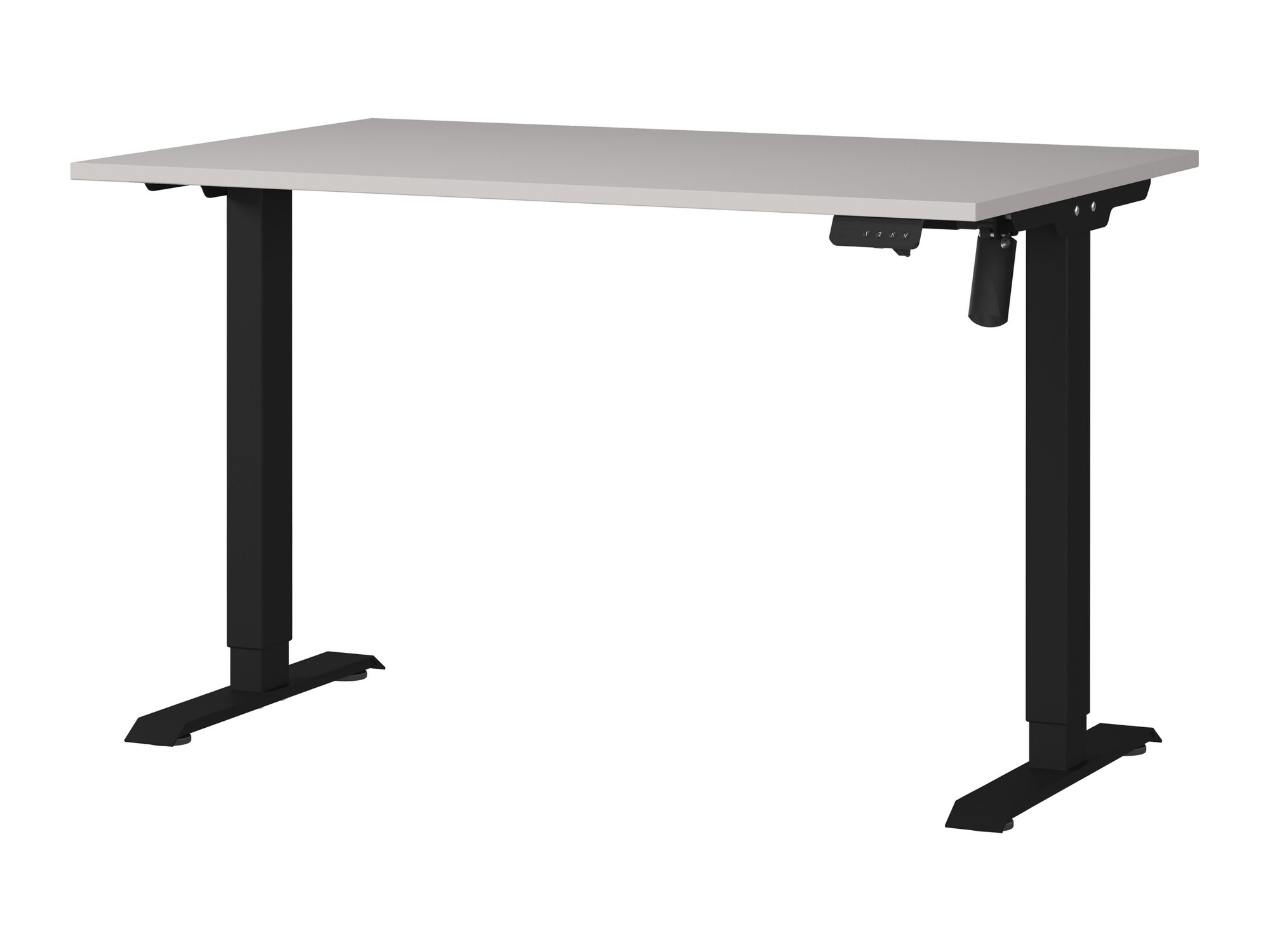 Höhenverstellbarer Schreibtisch Lartesi 115 (Kaschmir + Schwarz)