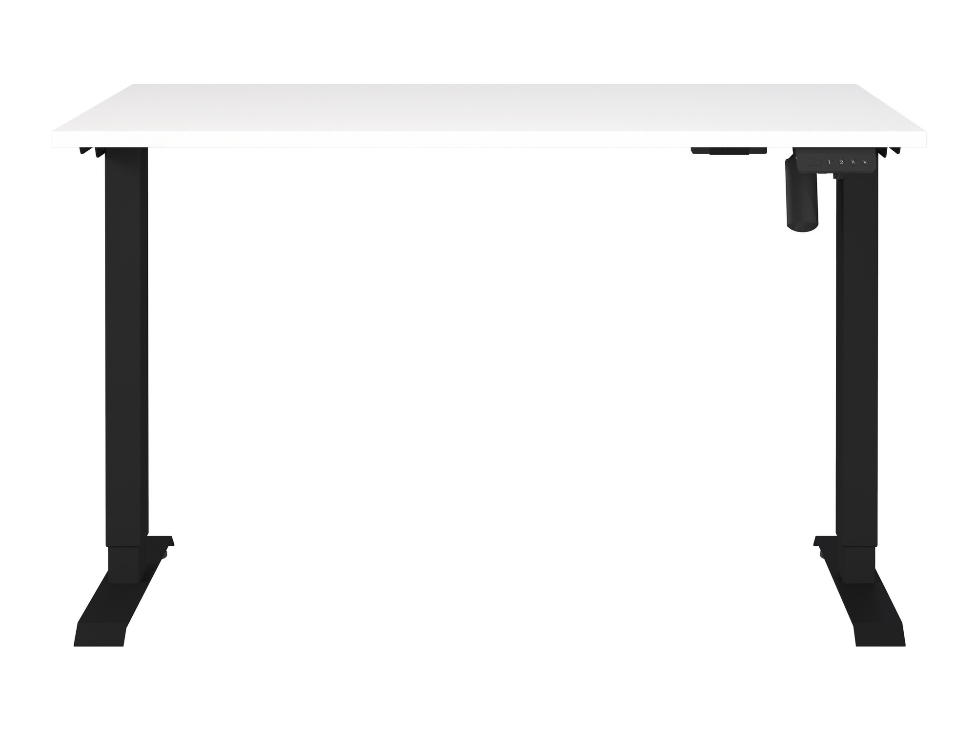 Höhenverstellbarer Schreibtisch Lartesi 115 (Weiß + Schwarz)