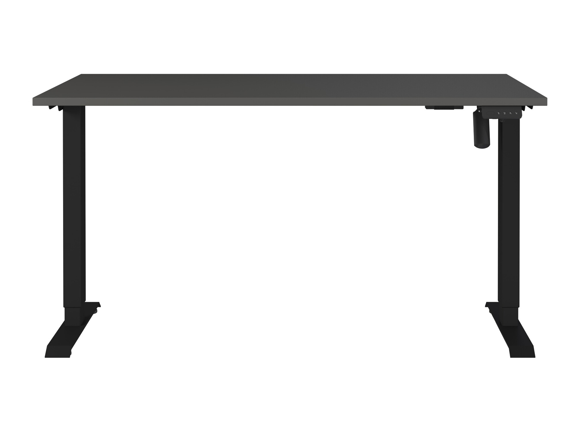 Höhenverstellbarer Schreibtisch Lartesi 117 (Graphit + Schwarz)