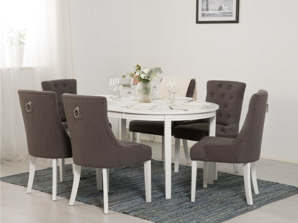 Essgruppe Bloomington 195 (Grau + Weiß)