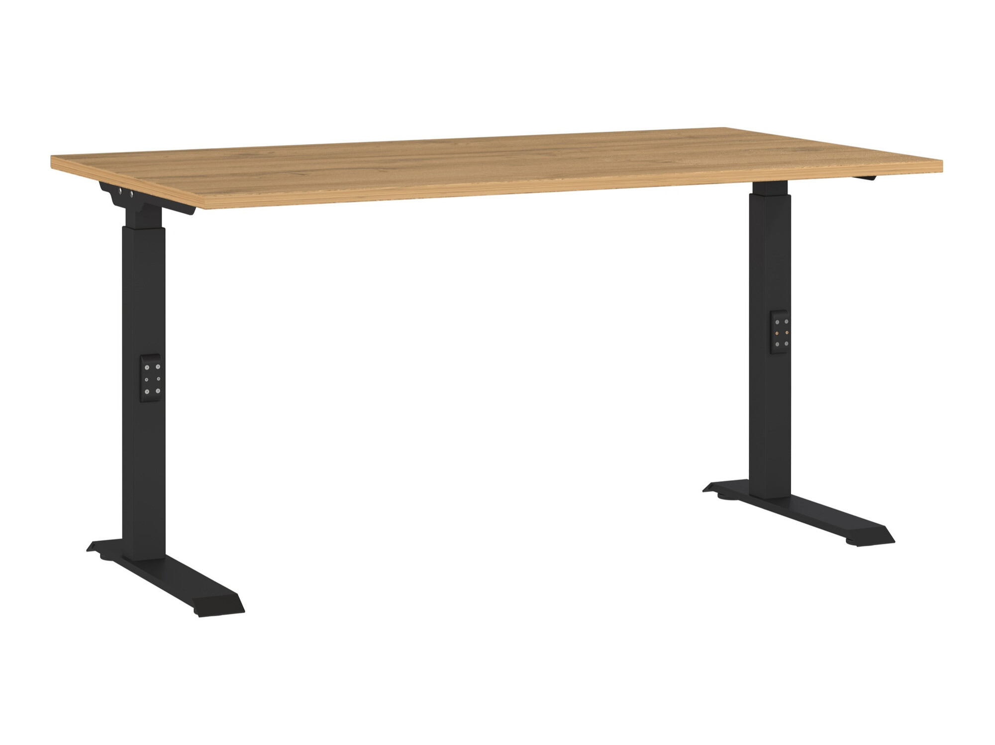 Bürotisch Eliromo 121 (Grandson Eichenholzoptik + Schwarz)