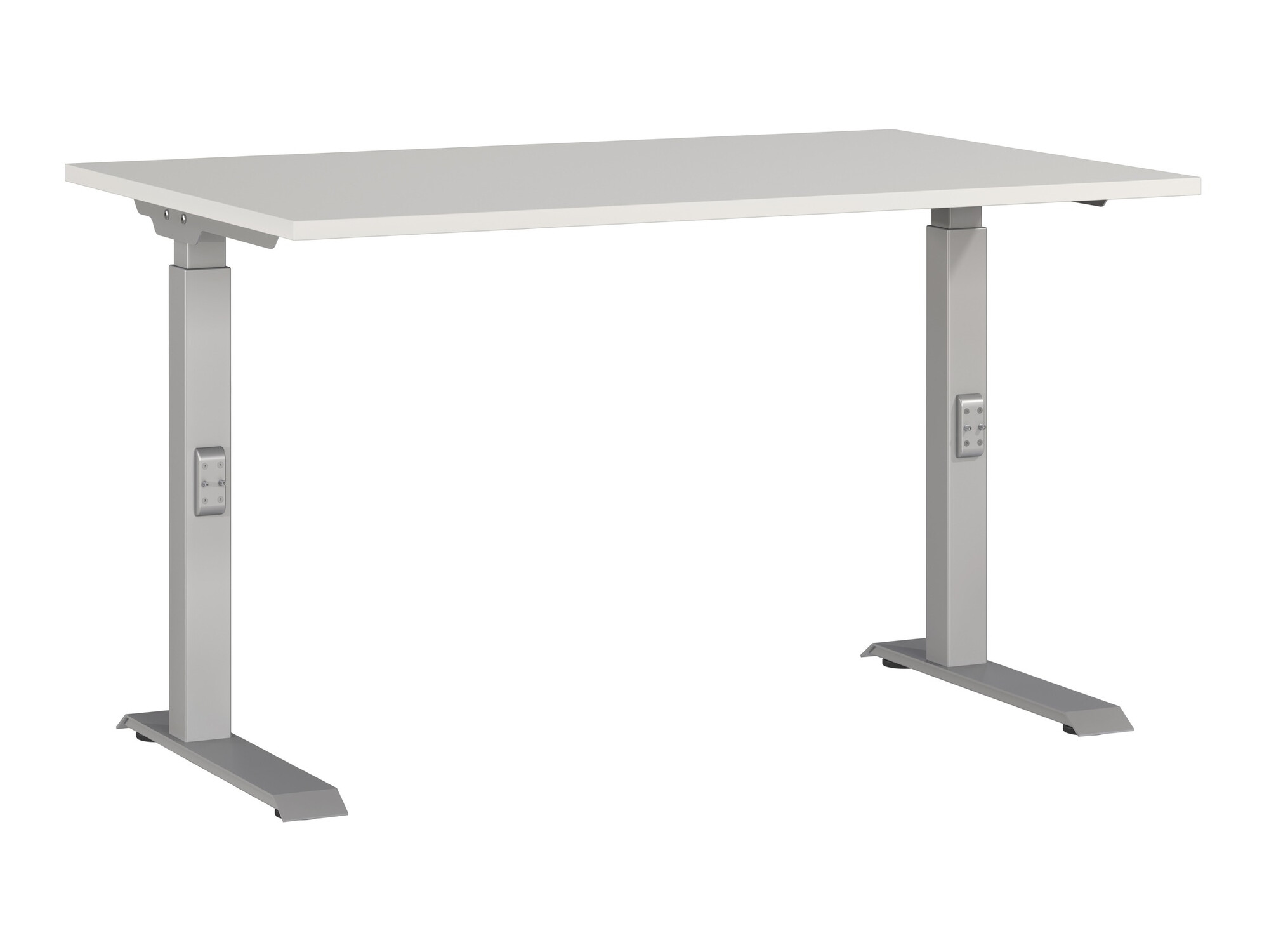 Bürotisch Eliromo 122 (Hellgrau + Silber)