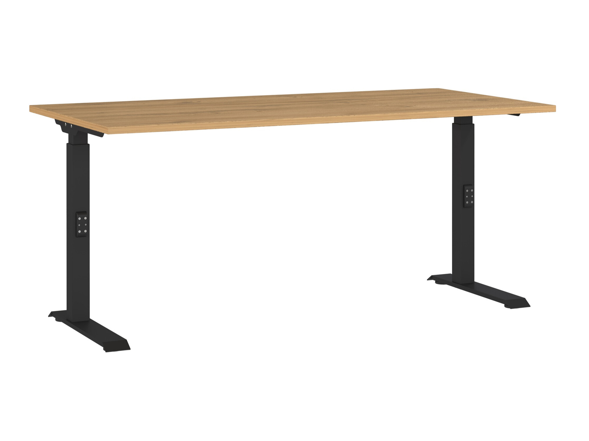 Bürotisch Eliromo 123 (Grandson Eichenholzoptik + Schwarz)