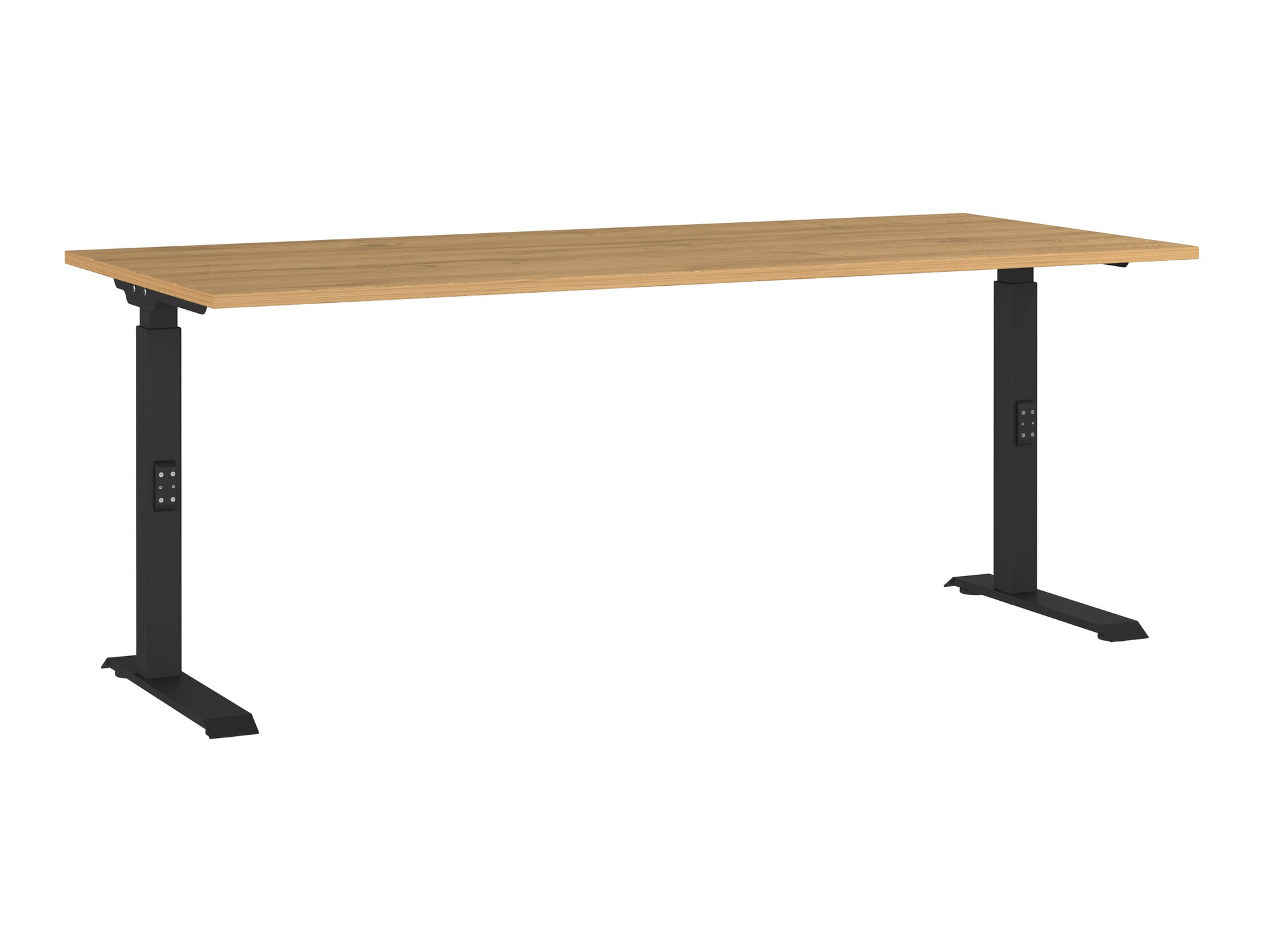 Bürotisch Eliromo 124 (Grandson Eichenholzoptik + Schwarz)