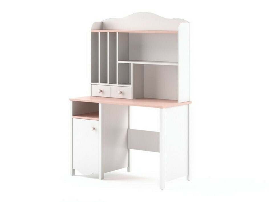 Bürotisch Velferi 114 (Weiß + Rosa)