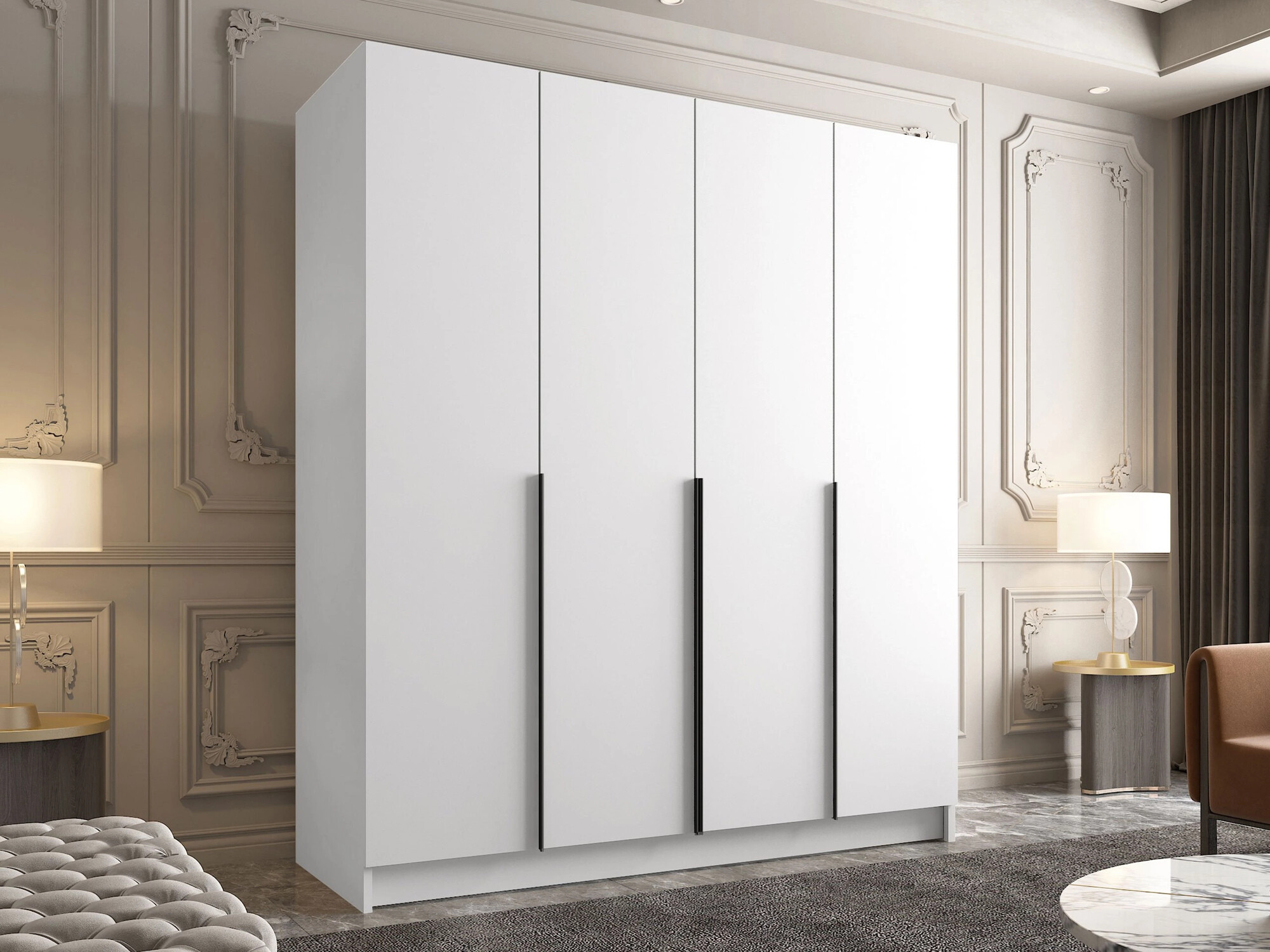 Kleiderschrank Closico Navor I (Weiß)