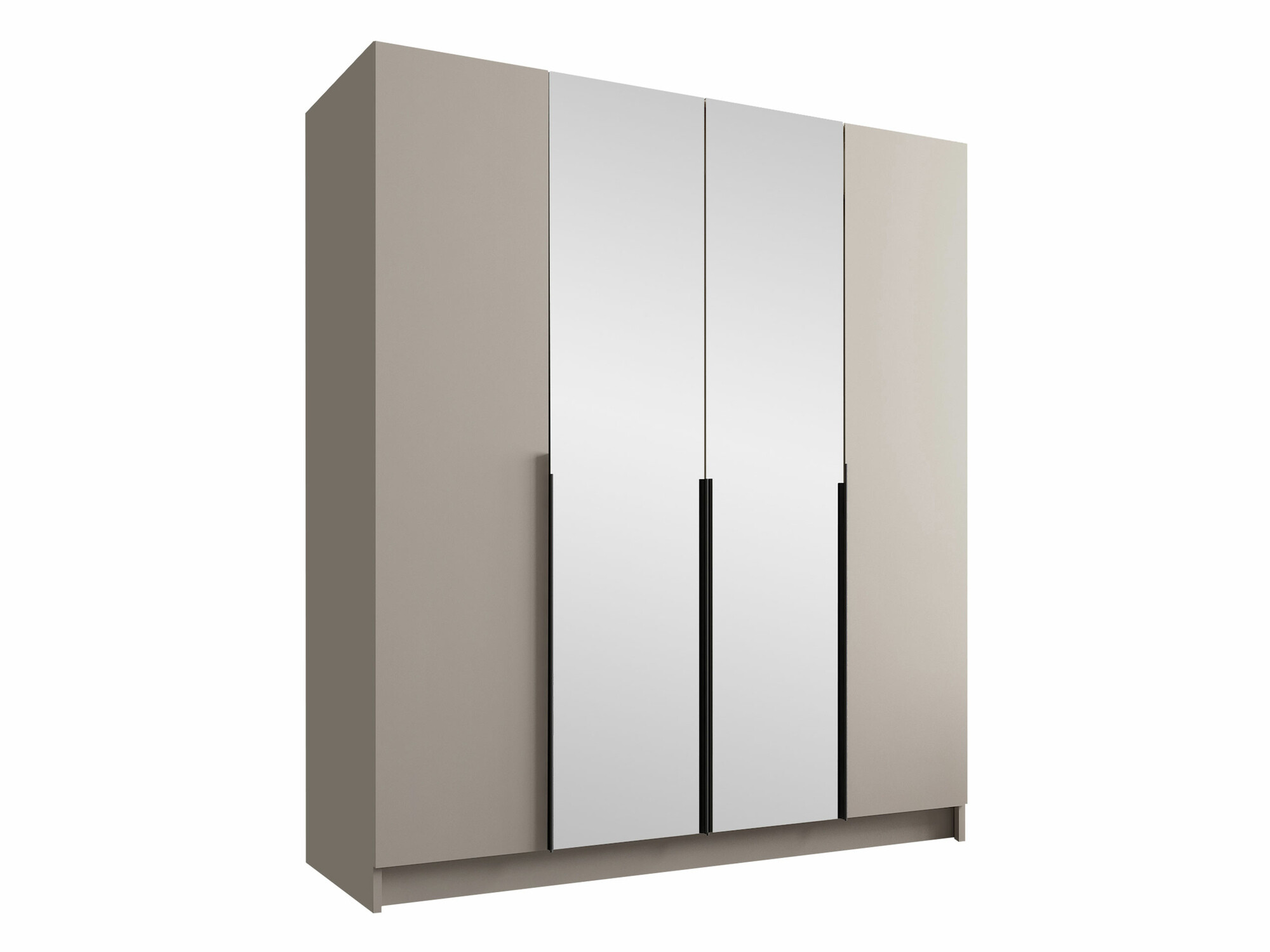 Kleiderschrank Closico Navor II (Kaschmir + Schwarz)