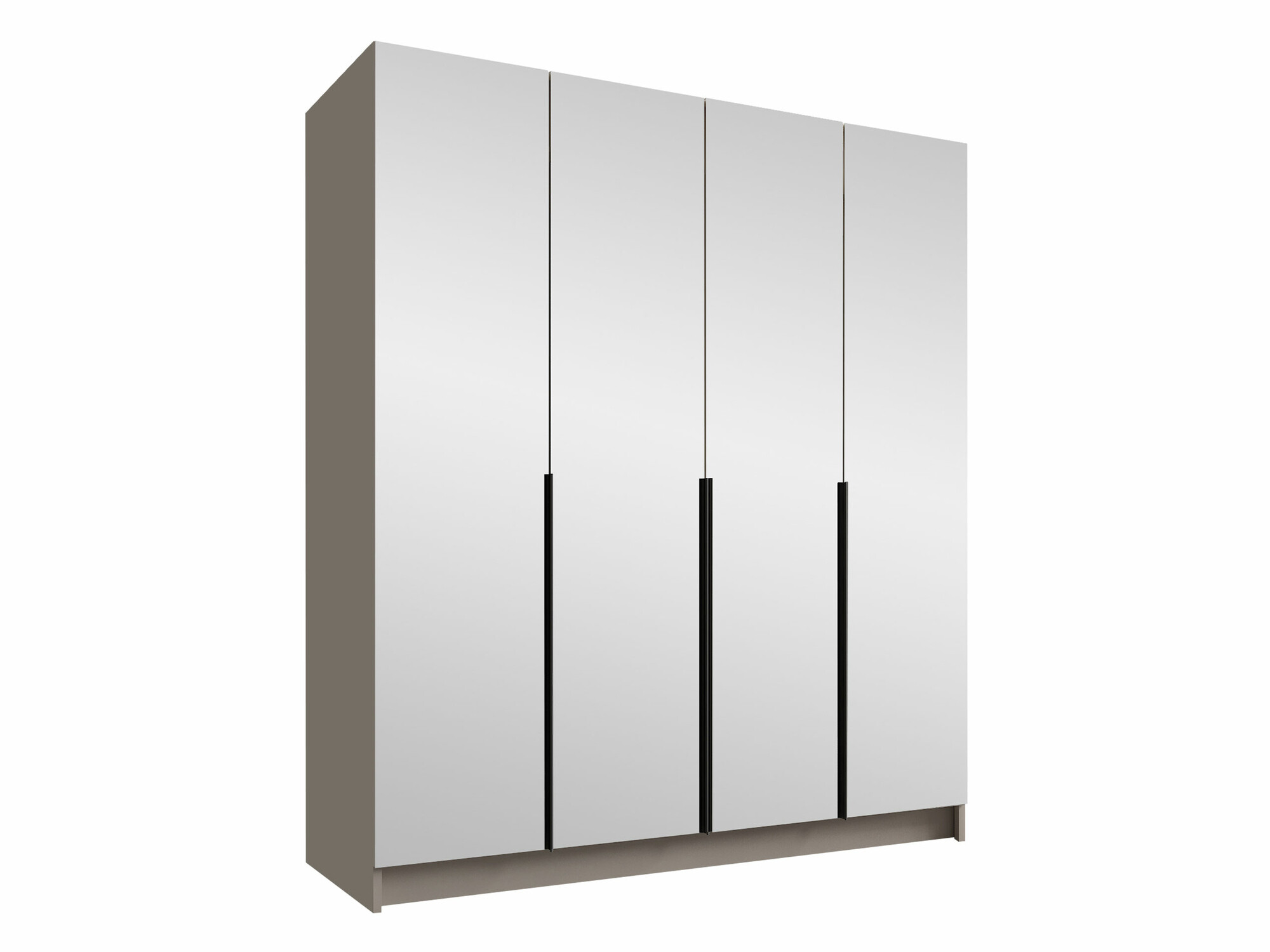 Kleiderschrank Closico Navor III (Kaschmir + Schwarz)