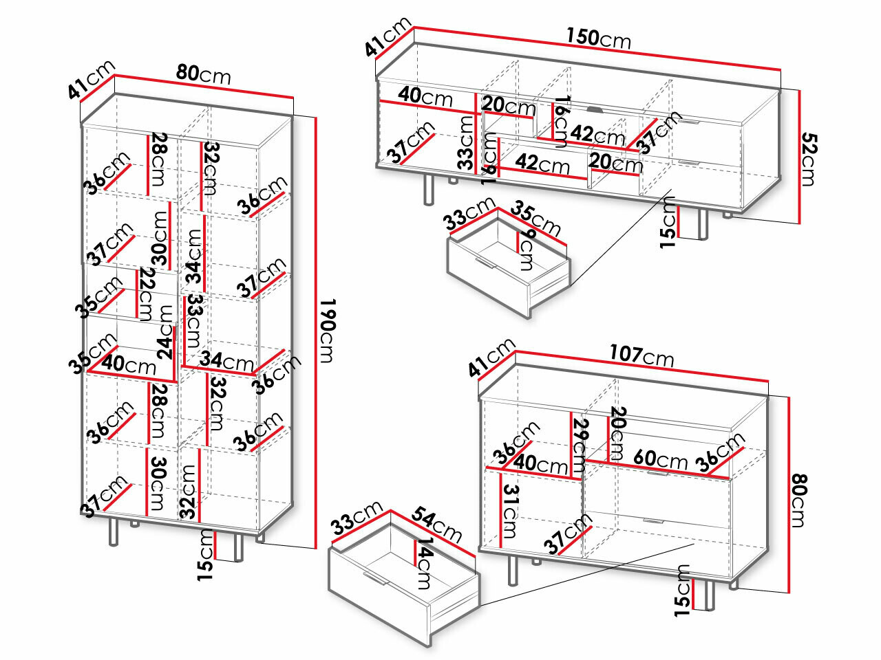 Wohnzimmer-Sets Decus II (Kaschmir)