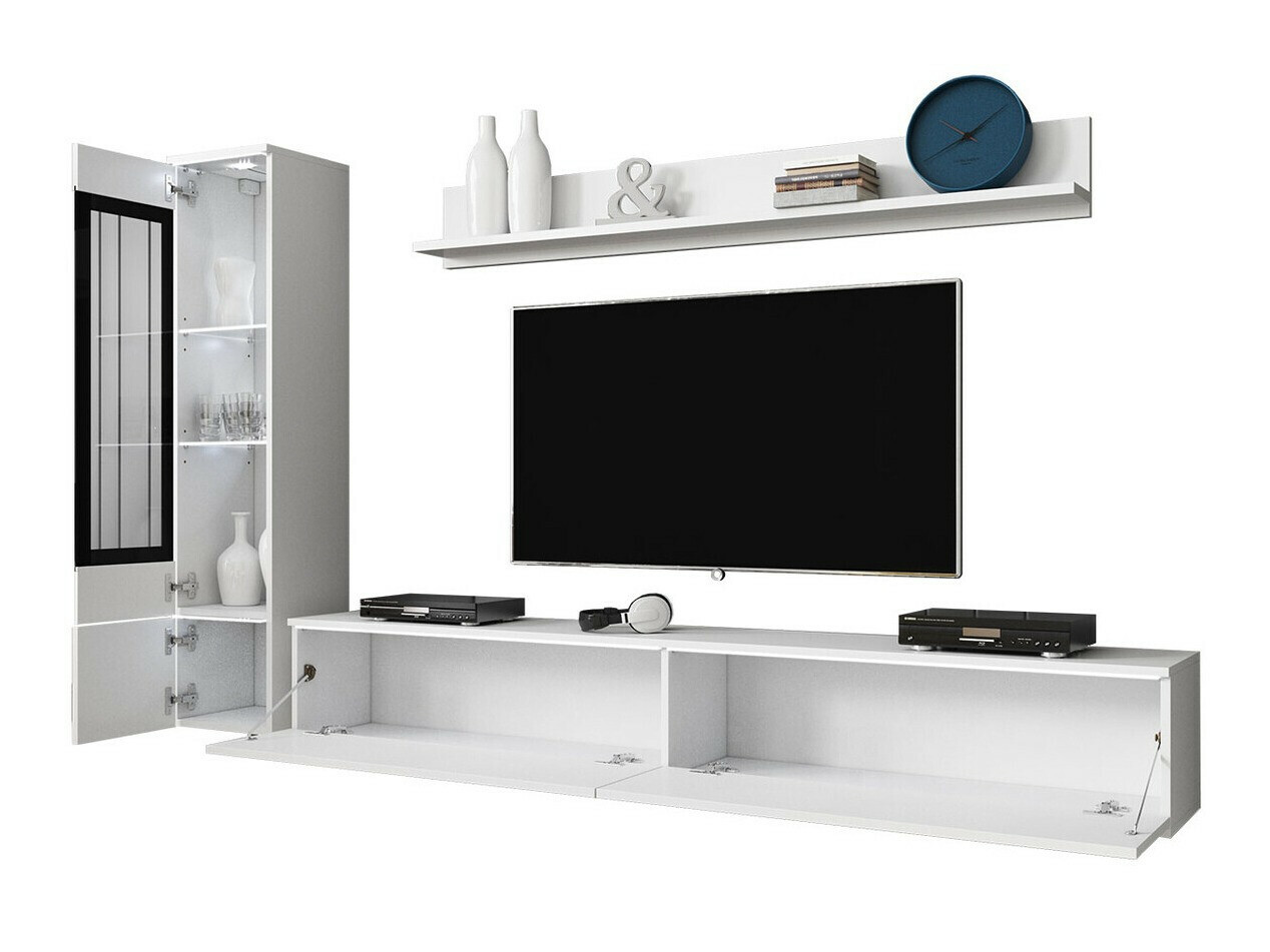 Wohnzimmer-Sets Mirfivo 100 (Wotan Eiche + Weiß glänzend)