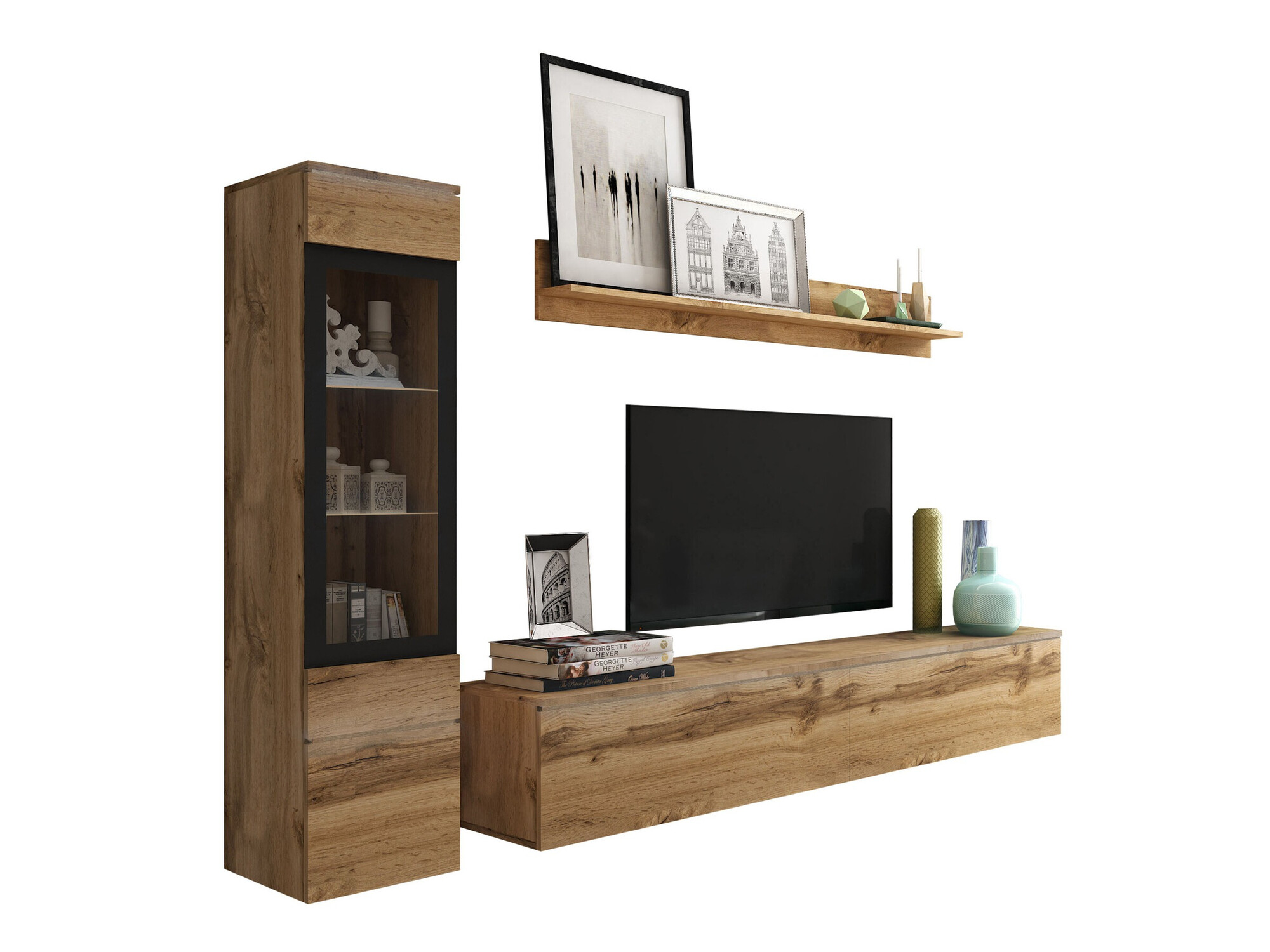 Wohnzimmer-Sets Mirfivo 100 (Wotan Eiche)
