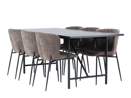 Essgruppe Dallas 4192 (Braun + Schwarz)