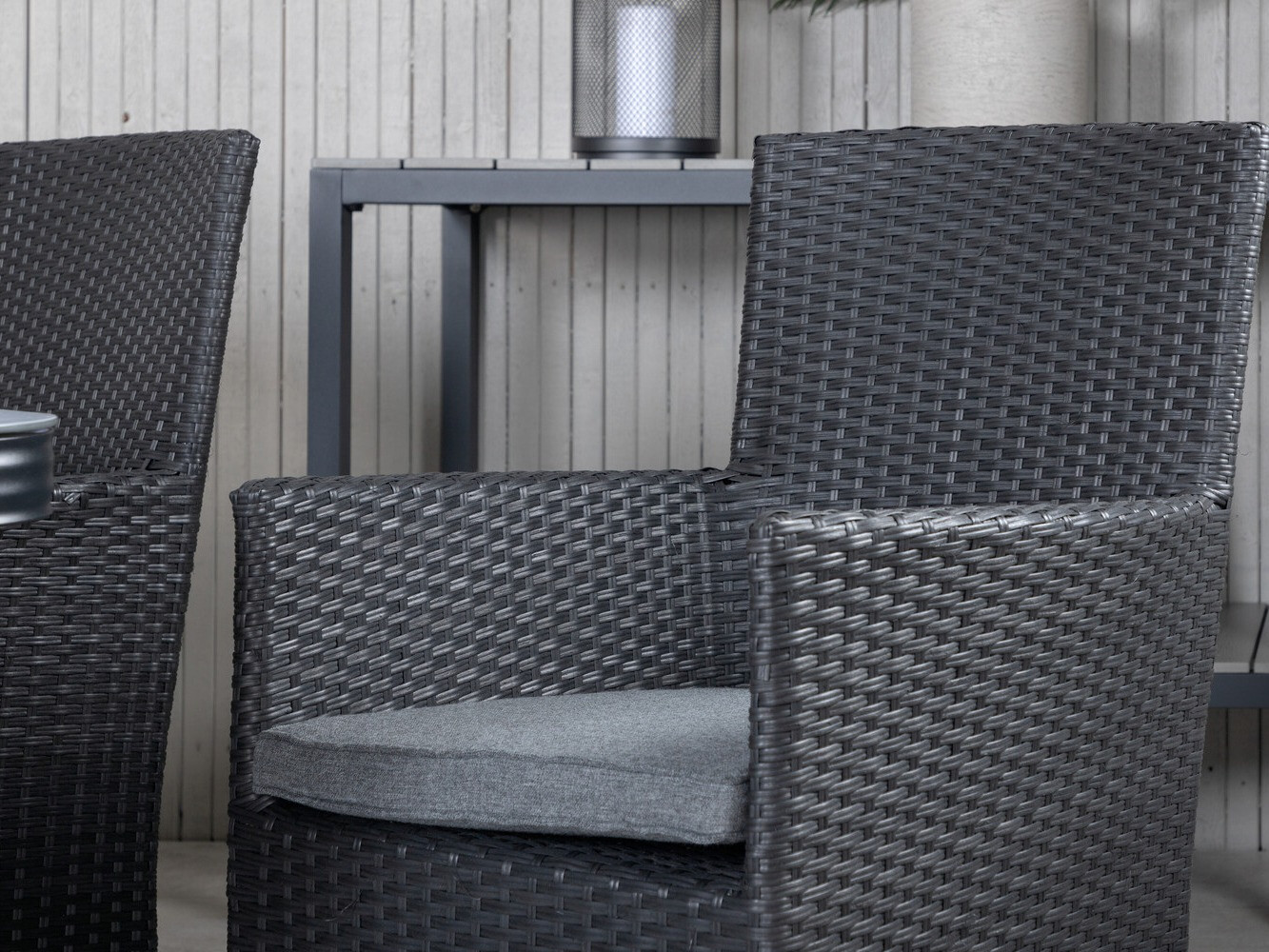 Tisch und Stühle Dallas 2987 (Schwarz + Grau)