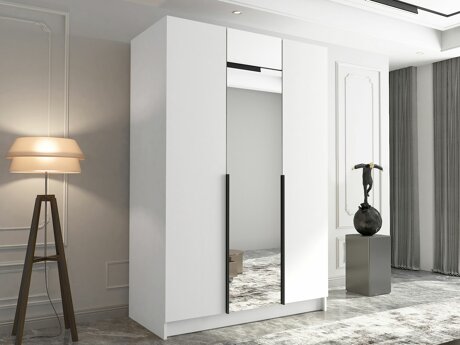 Kleiderschrank Closico 197 (Weiß + Schwarz)