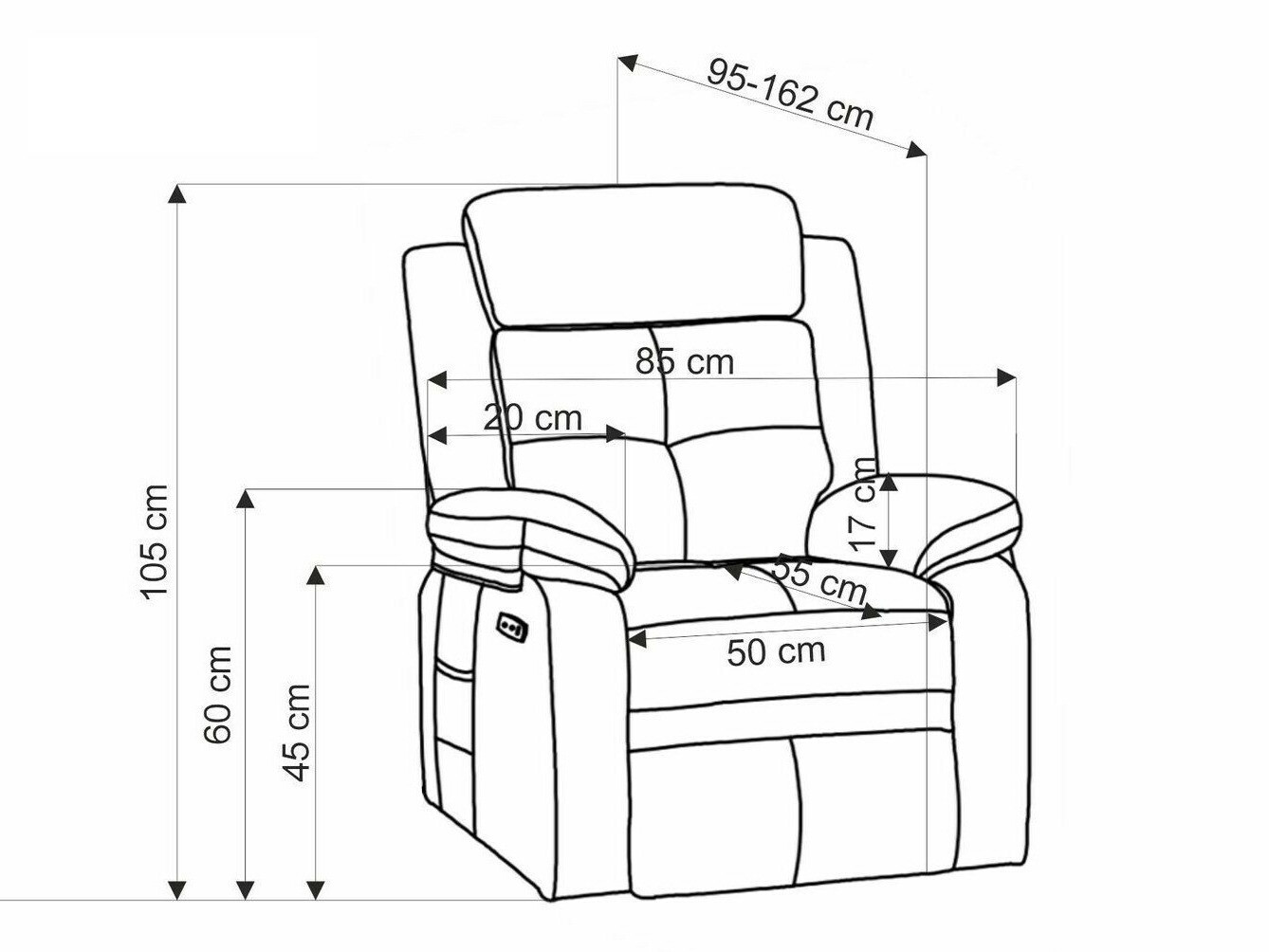Sessel Liegesessel Houston 1781 (Beige)
