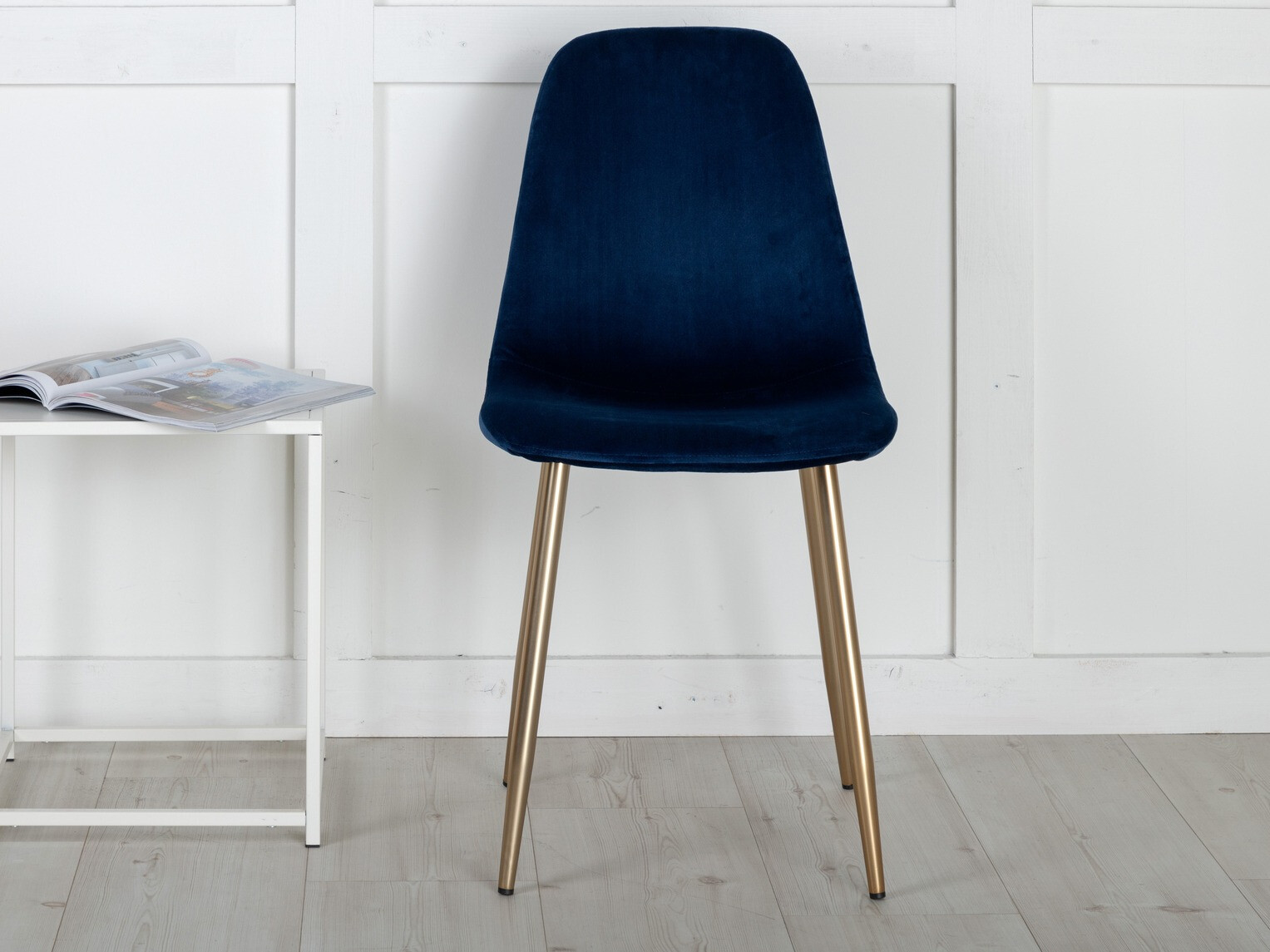 Stuhl Dallas 252 (Blau + Messing)