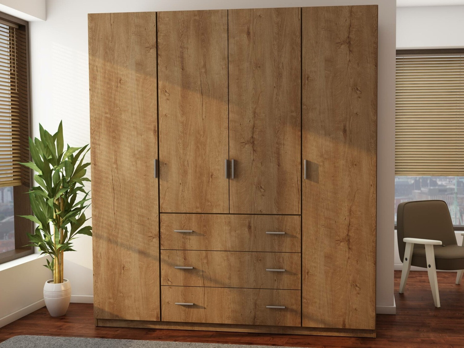 Kleiderschrank Lexington 136 (Lefkas-Eiche)