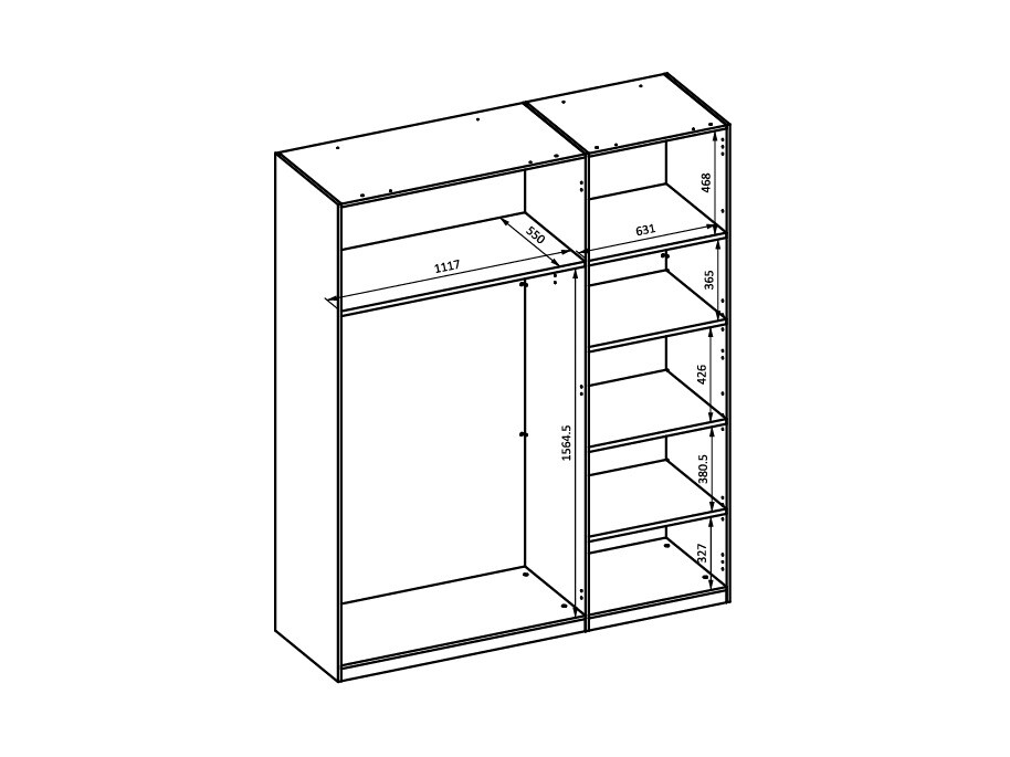 Kleiderschrank Mirsevi 102 (Nein)