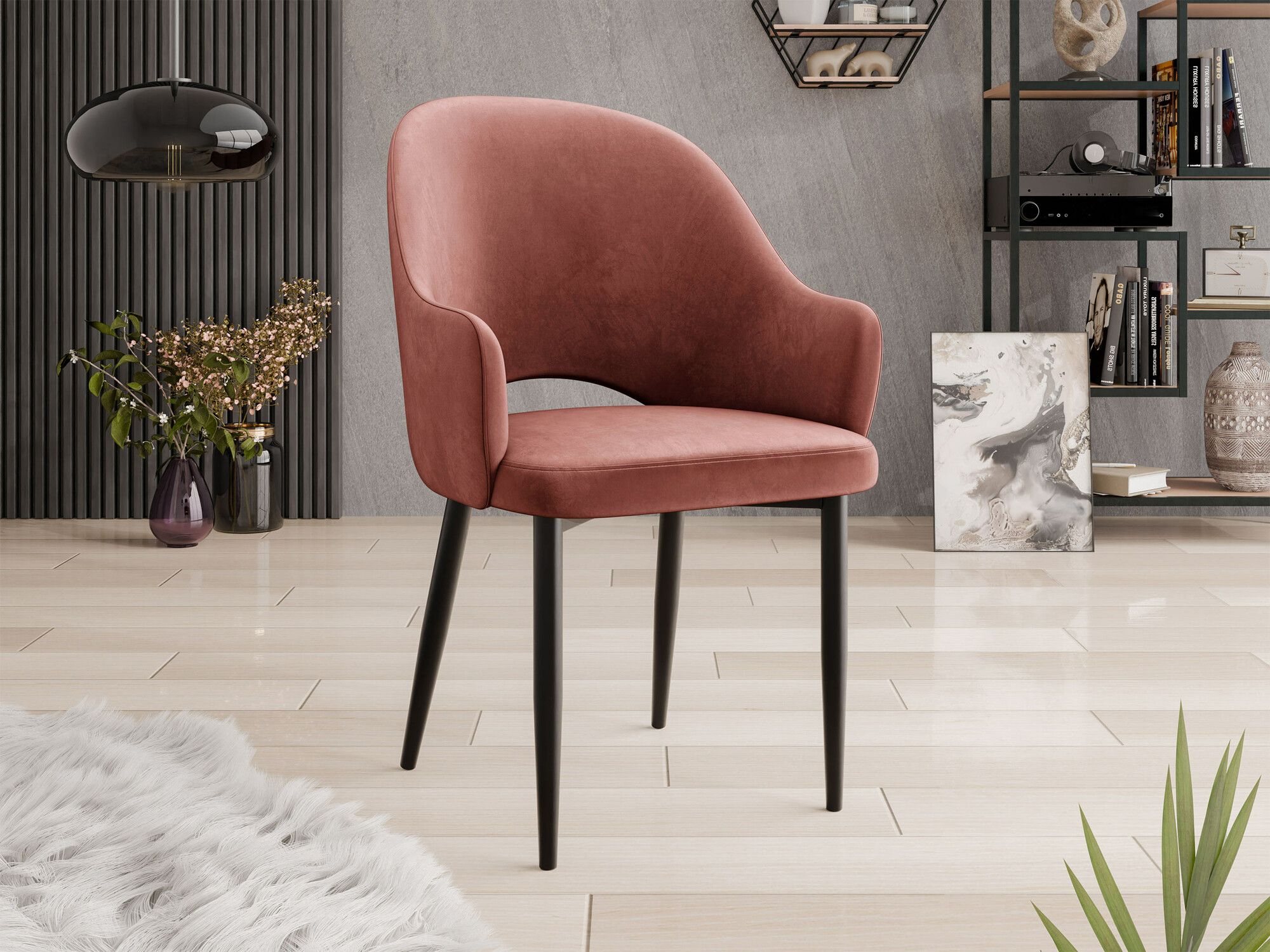 Stuhl Jackson 116 (Schwarz + Magic Velvet 2258)