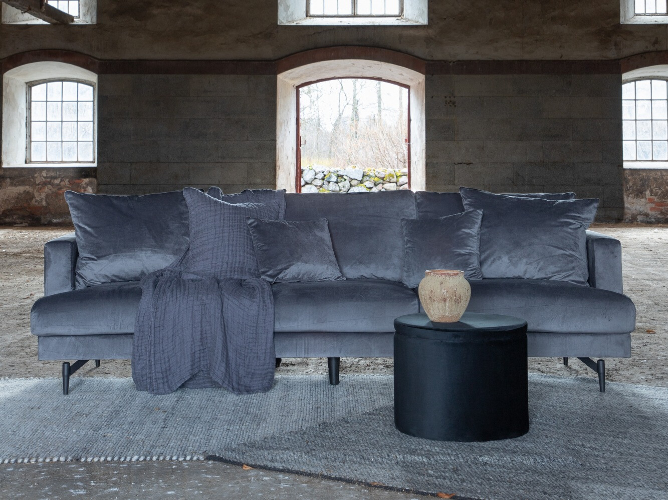 Sofa Dallas 1699 (Dunkelgrau)