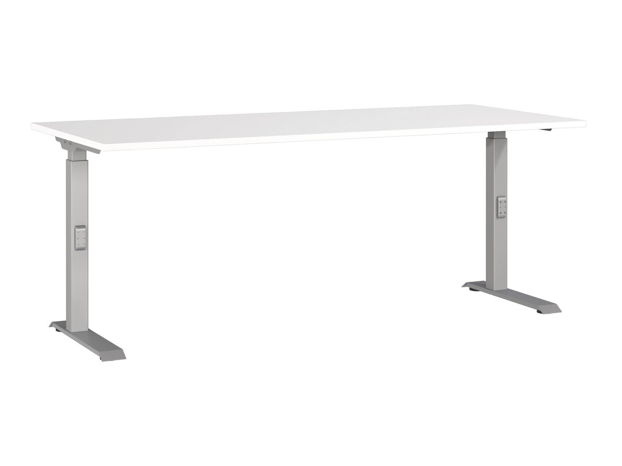 Bürotisch Sacramento 422 (Weiß + Silber)