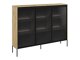 Sideboard Fernolu 108 (Artisan Eichenholzoptik + Schwarz)