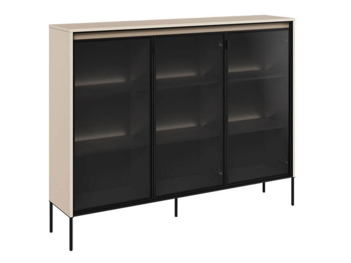 Sideboard Fernolu 108 (Beige + Schwarz)
