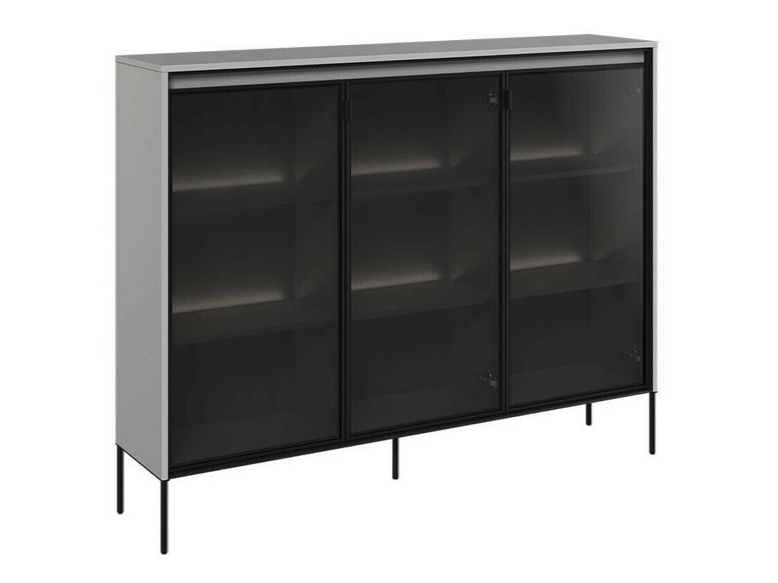 Sideboard Fernolu 108 (Grau + Schwarz)