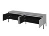 Wohnzimmer-Sets Fernolu 112 (Grau + Schwarz)
