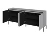 Wohnzimmer-Sets Fernolu 112 (Grau + Schwarz)