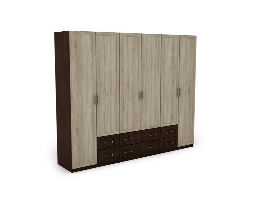 Kleiderschrank Lexington 144 (Sonoma Eichenholzoptik + Eichenholzoptik Sonoma dunkel)