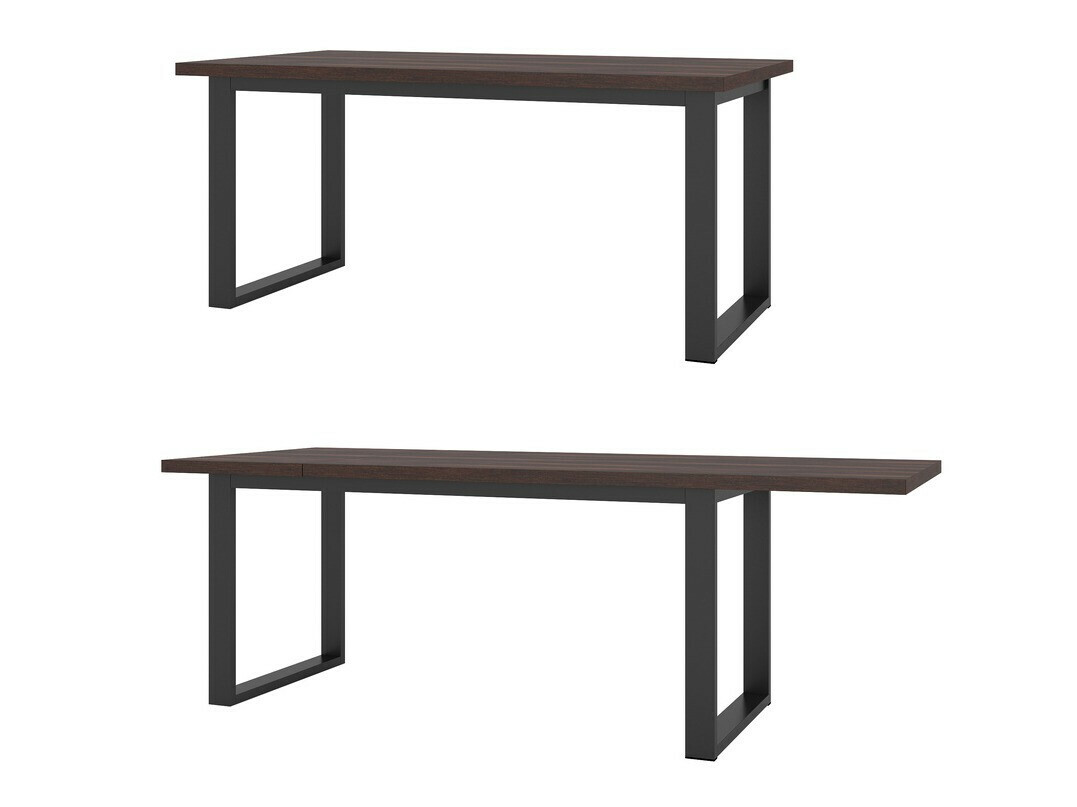 Tisch Avicavu 111 (Eichenholzoptik dunkel + Schwarz)