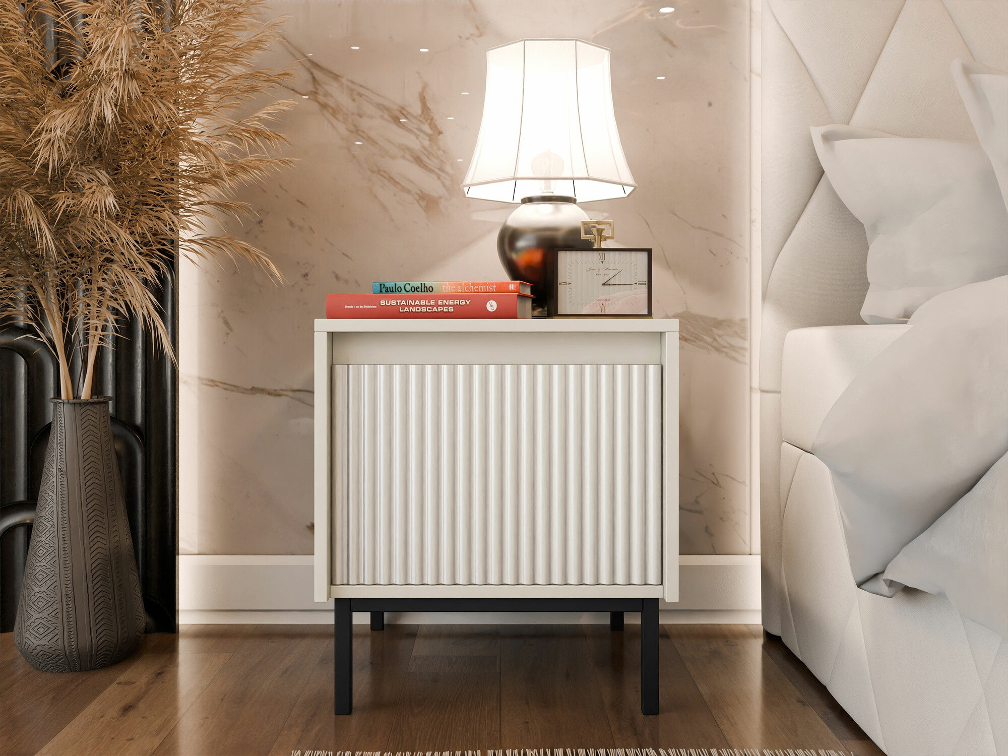 Nachttisch Comfivo Delruva (Kaschmir)