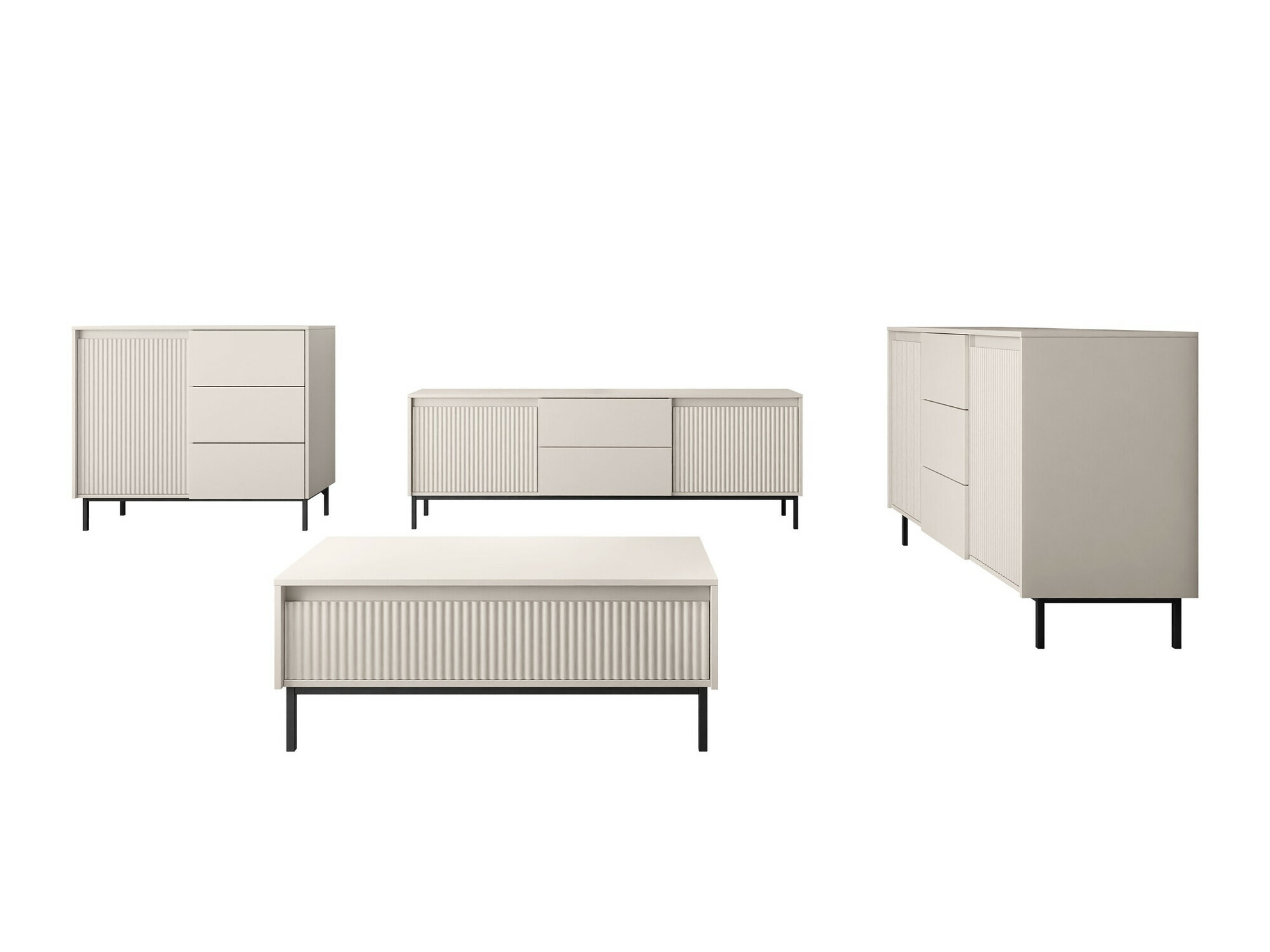 Wohnzimmer-Sets Comfivo Delruva II (Kaschmir)