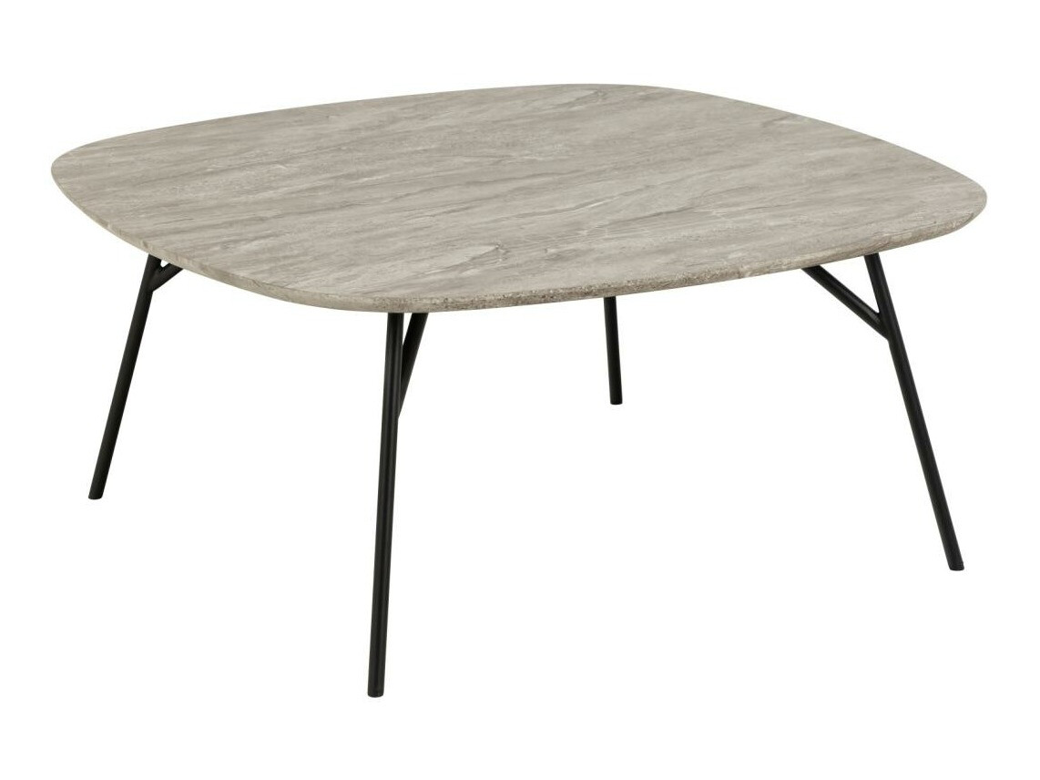 Couchtisch Norsica 903 (Schwarz + Grauer Marmor)