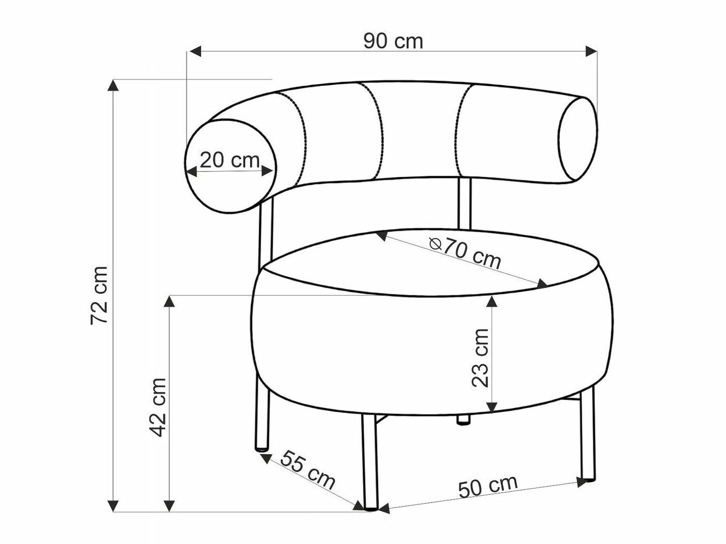 Sessel Houston 2052 (Zimt)