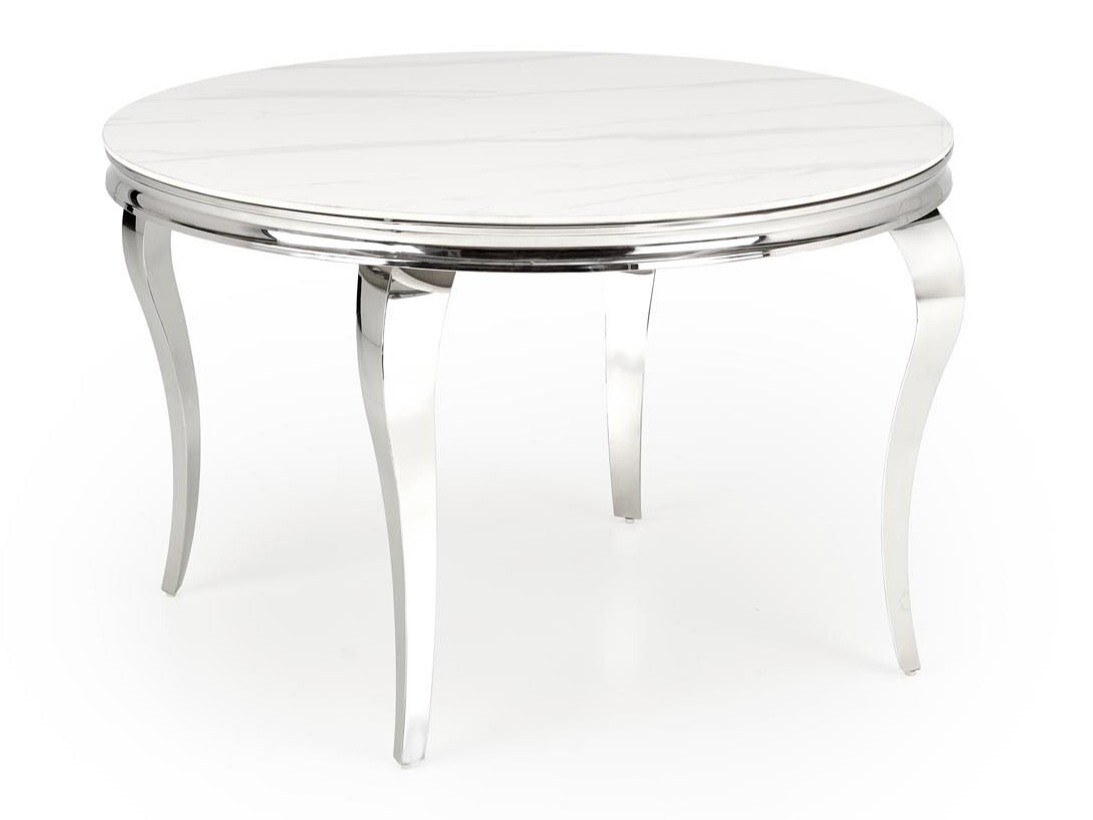 Tisch Houston 1813 (Weißer Marmor + Silber)
