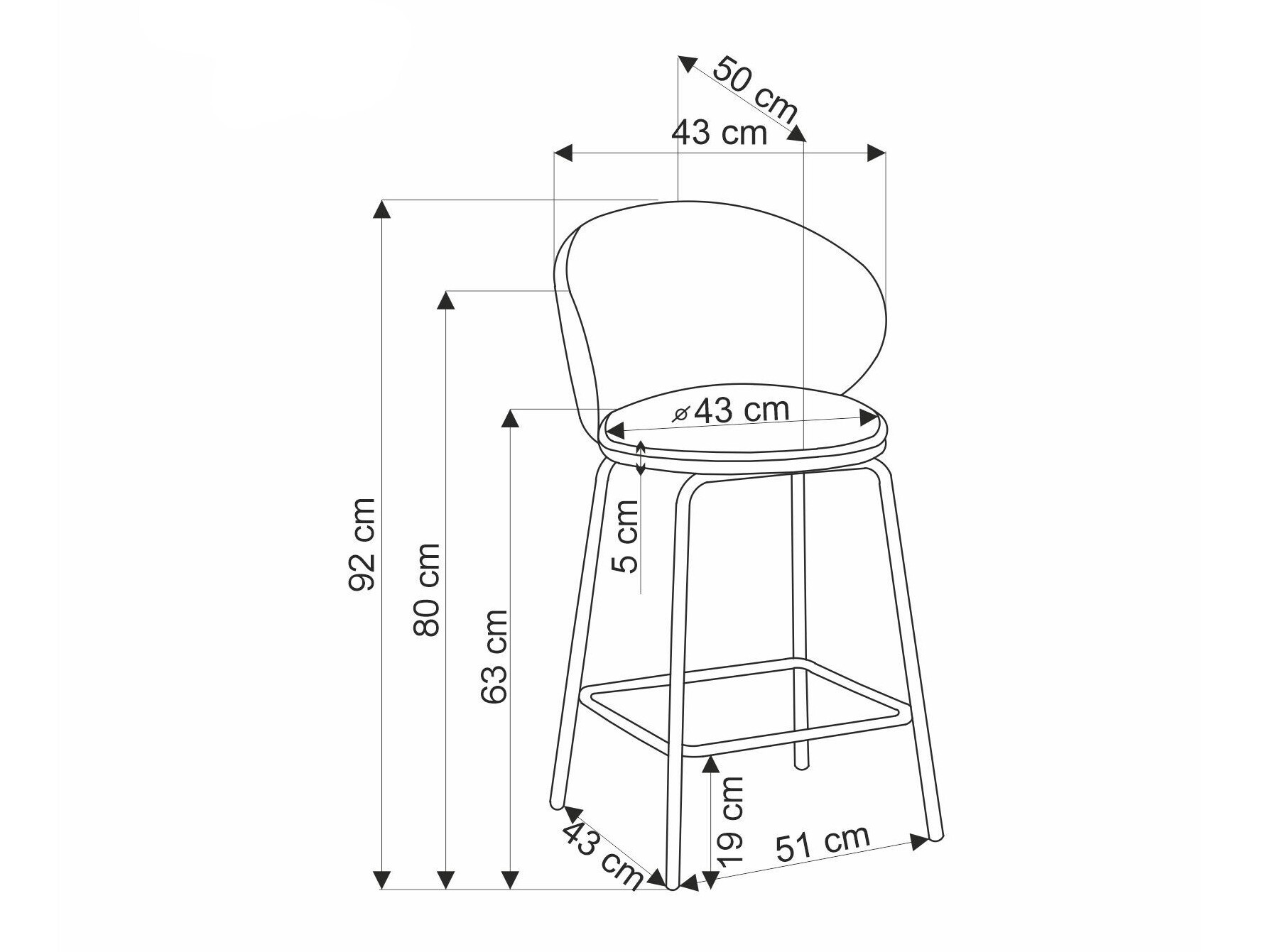 Barstuhl Houston 1824 (Beige)