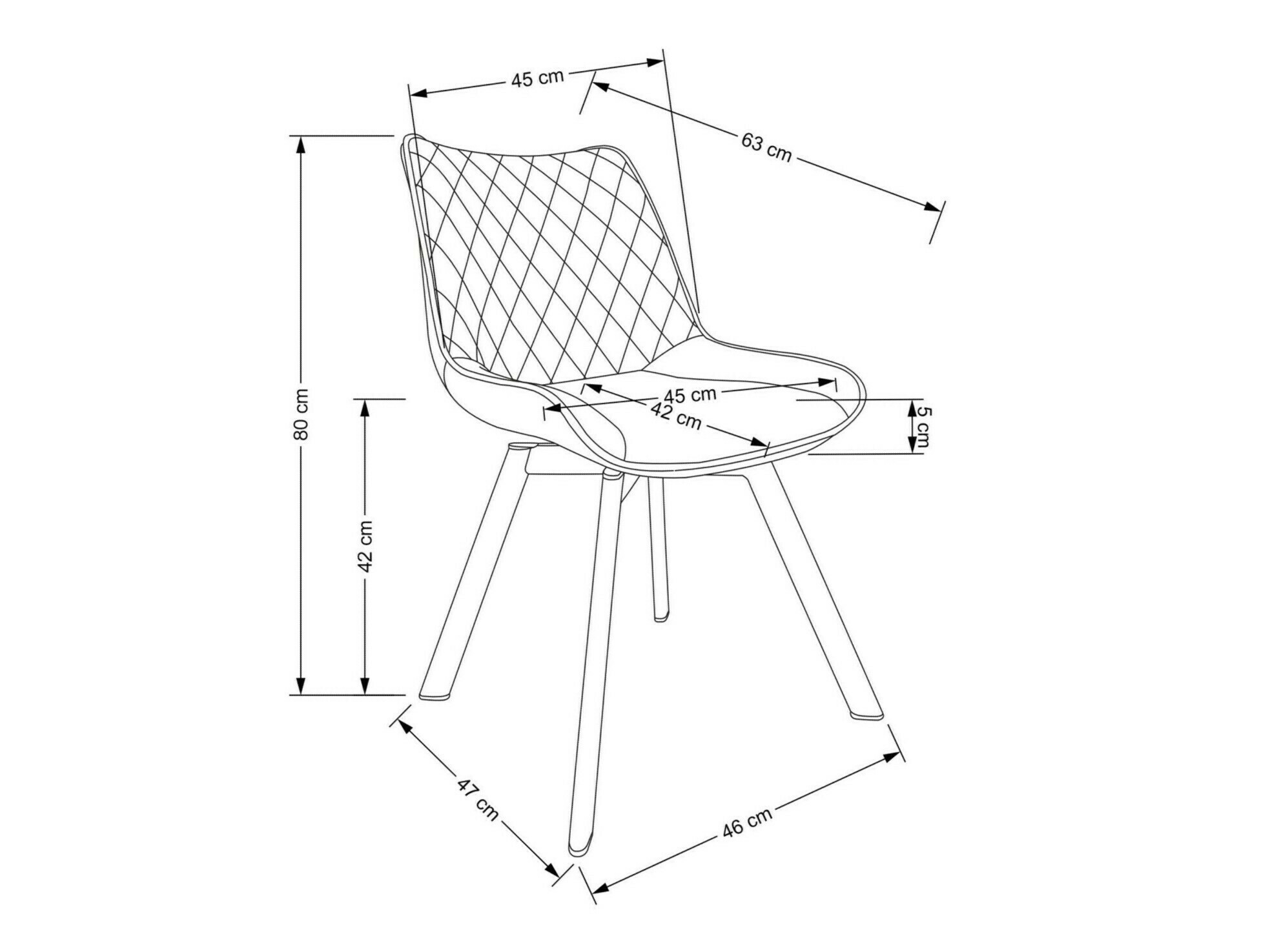 Stuhl Houston 1442 (Bluvel 4215)