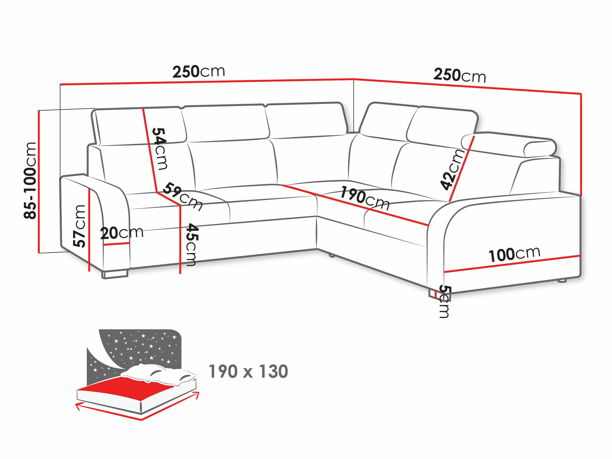 Ecksofa Ovos I (Crown 17)