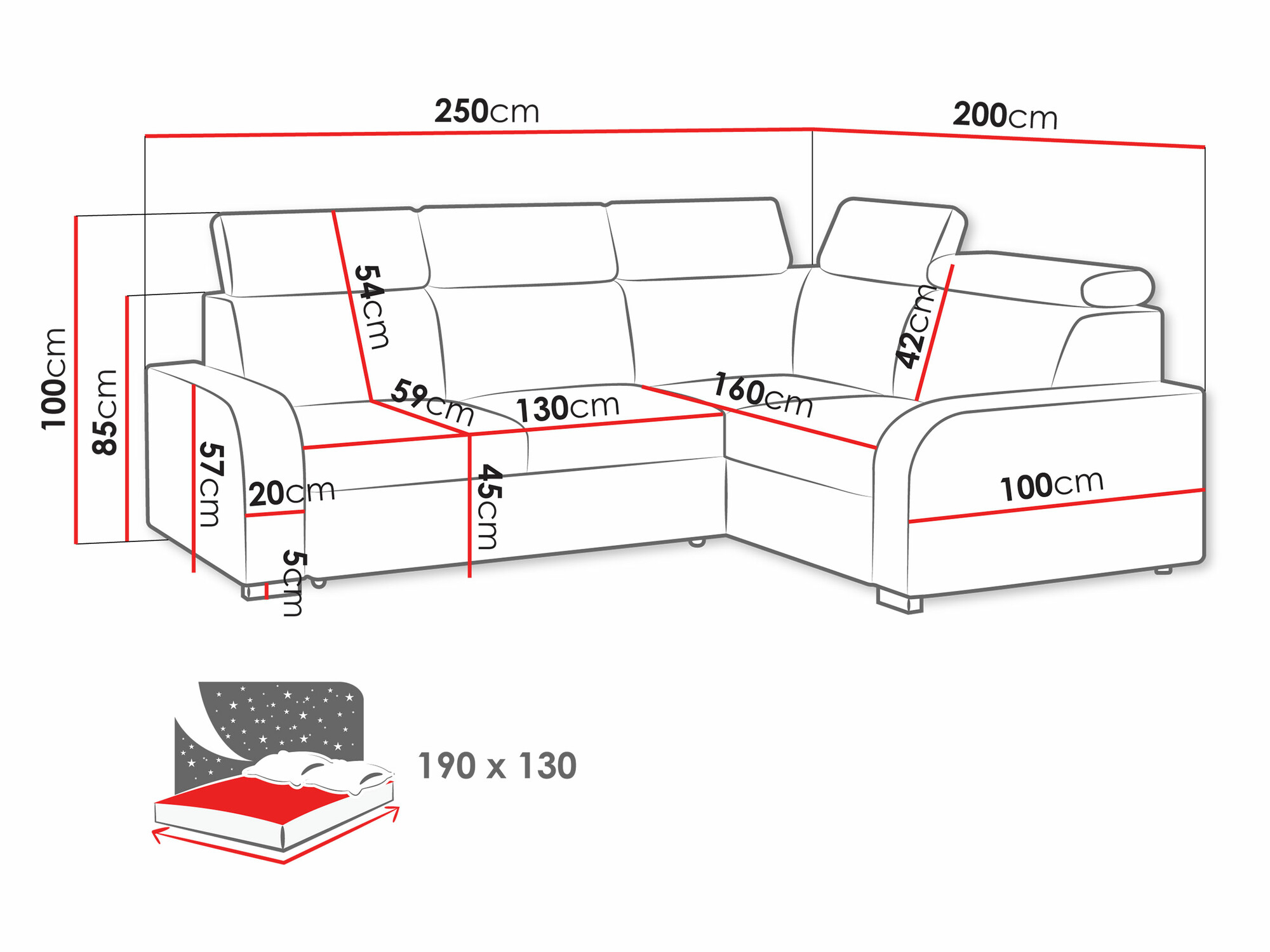 Ecksofa Ovos III (Crown 15)