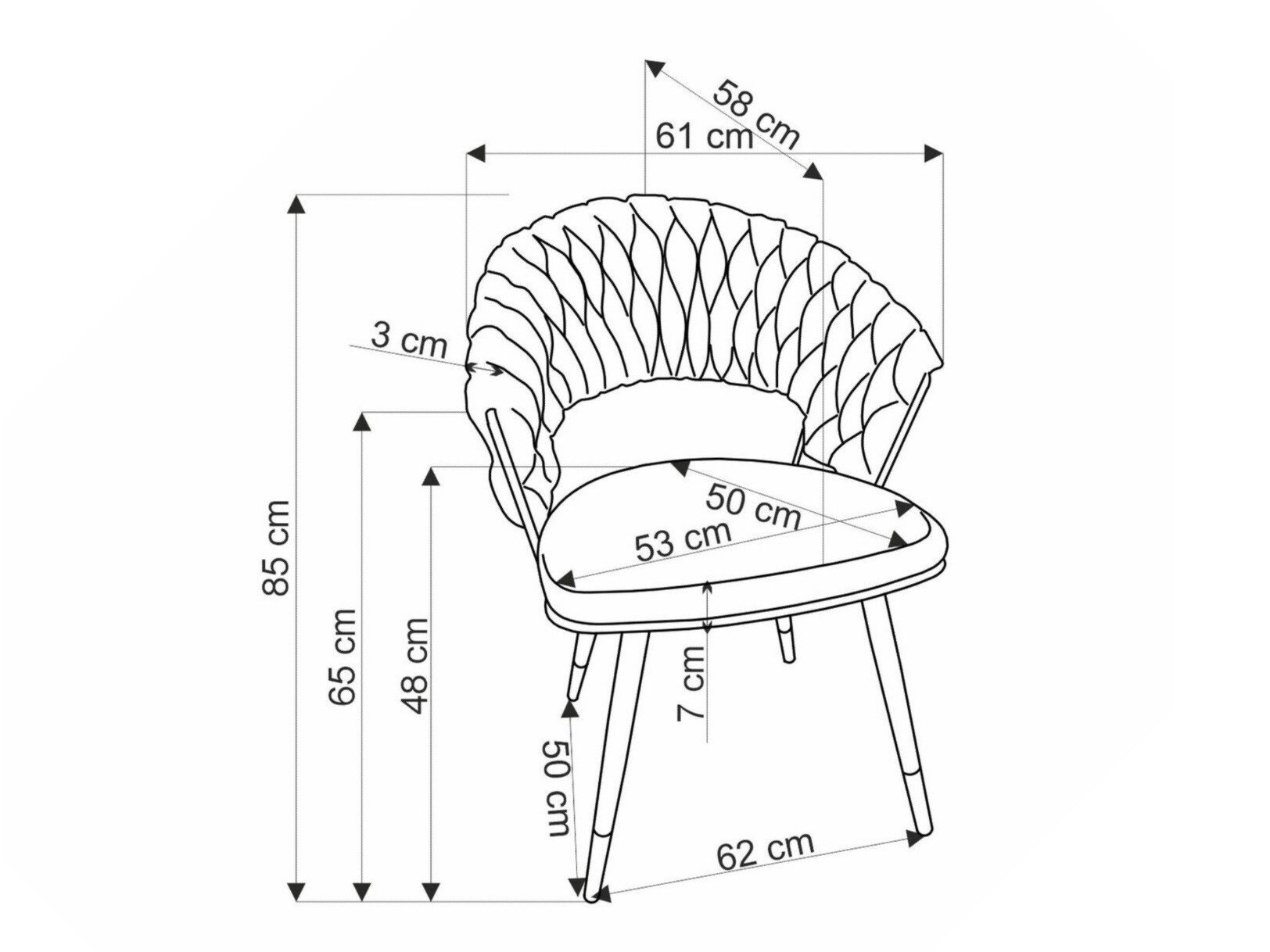 Stuhl Houston 1829 (Grau)