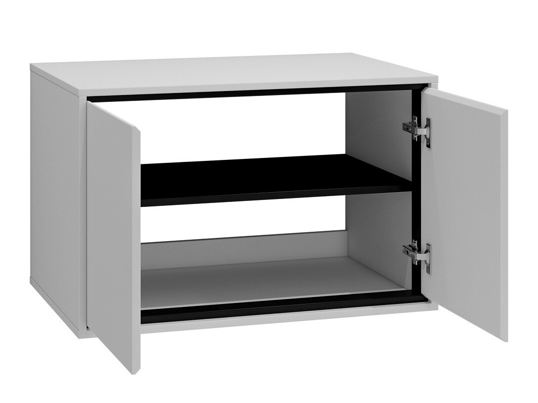 Hängeschrank für Waschbecken Tecavu 103 (Weiß glänzend + Weiß)