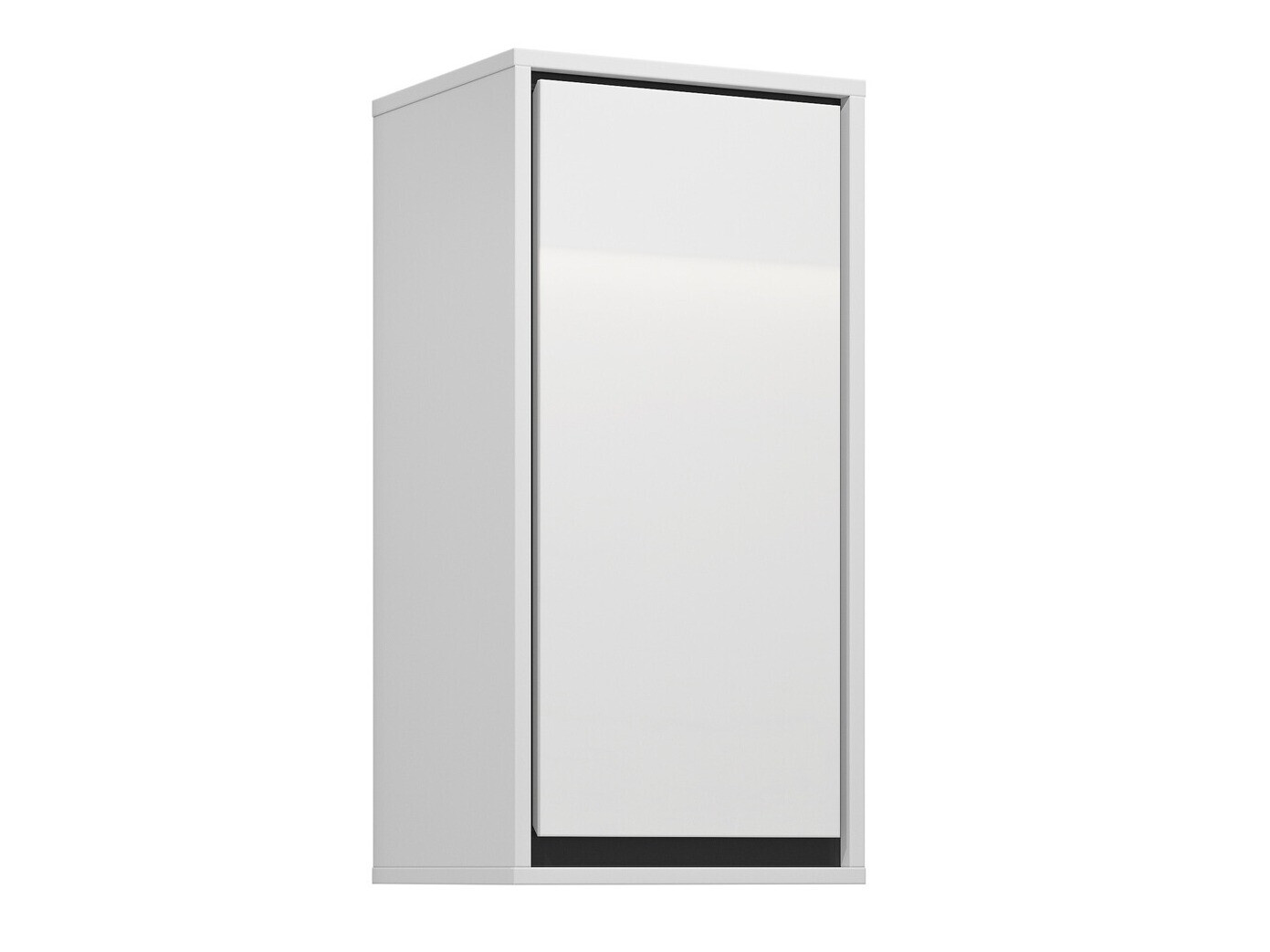 Wandhängeschrank für Badezimmer Tecavu 100 (Weiß glänzend + Weiß)