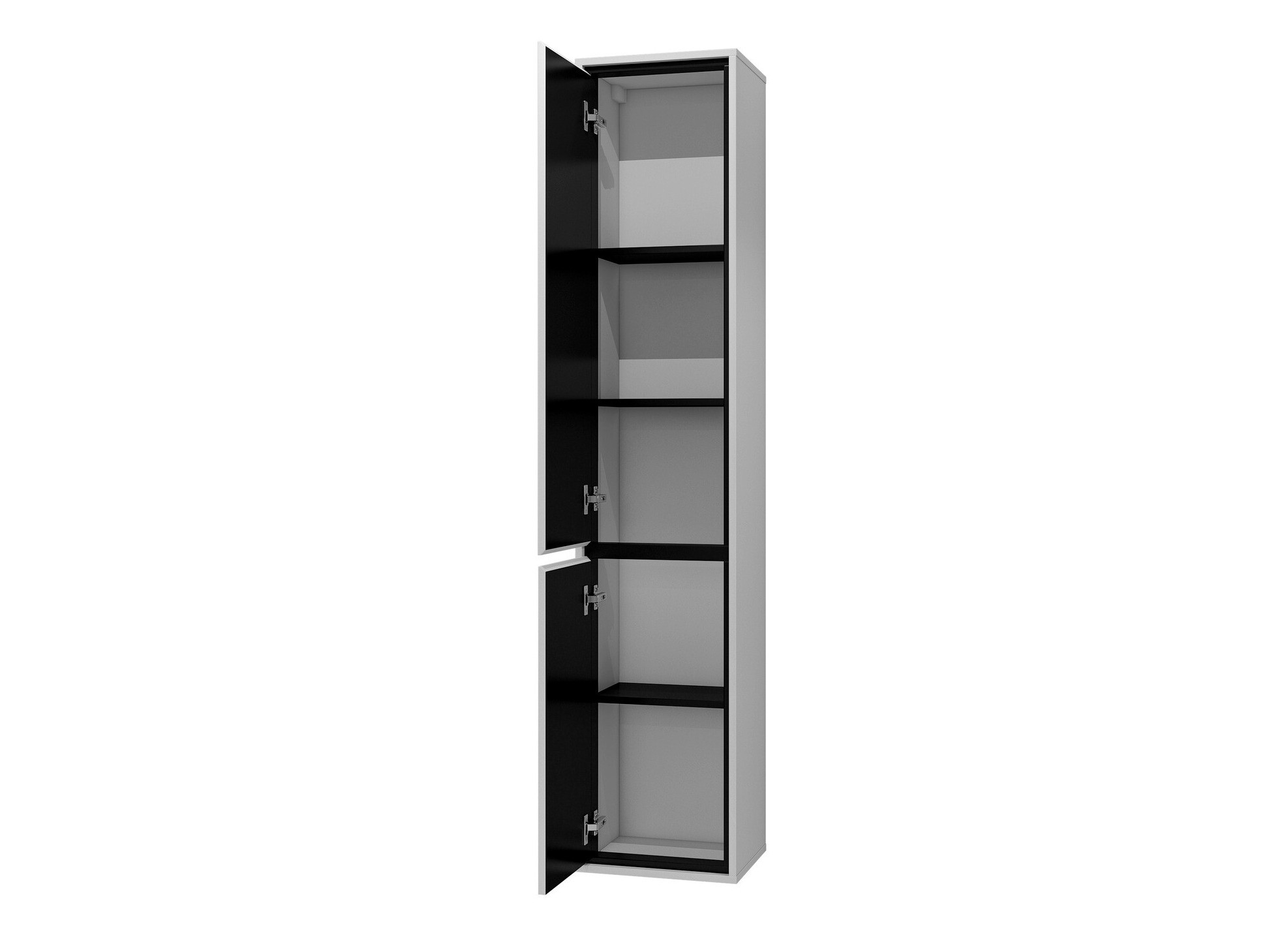 Wandhängeschrank für Badezimmer Tecavu 101 (Weiß glänzend + Weiß)