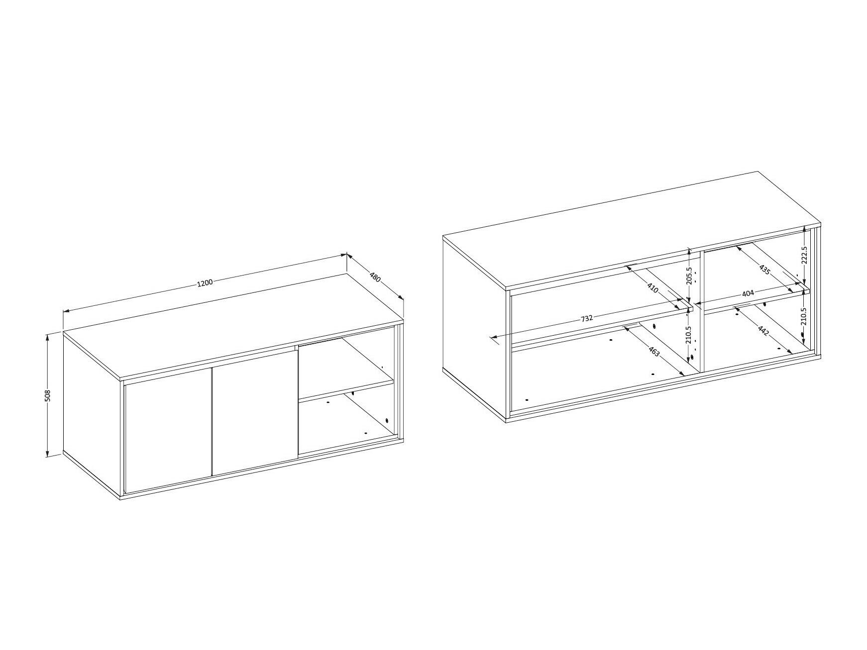 Wandhängeschrank für Badezimmer Tecavu 104 (Weiß glänzend + Weiß)