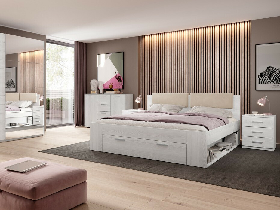 Nachttisch Levruvu 107 (Esche gebleicht)