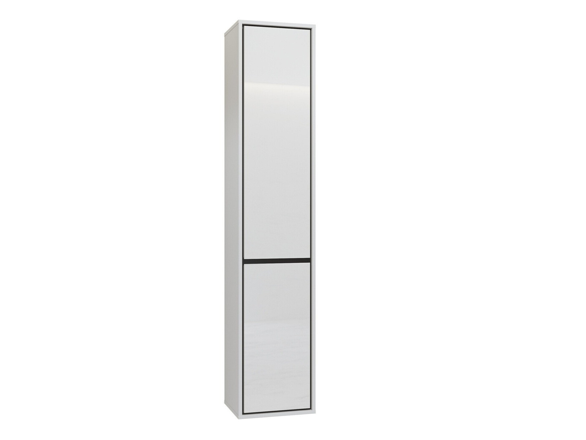 Wandhängeschrank für Badezimmer Tecavu 101 (Weiß glänzend + Weiß)