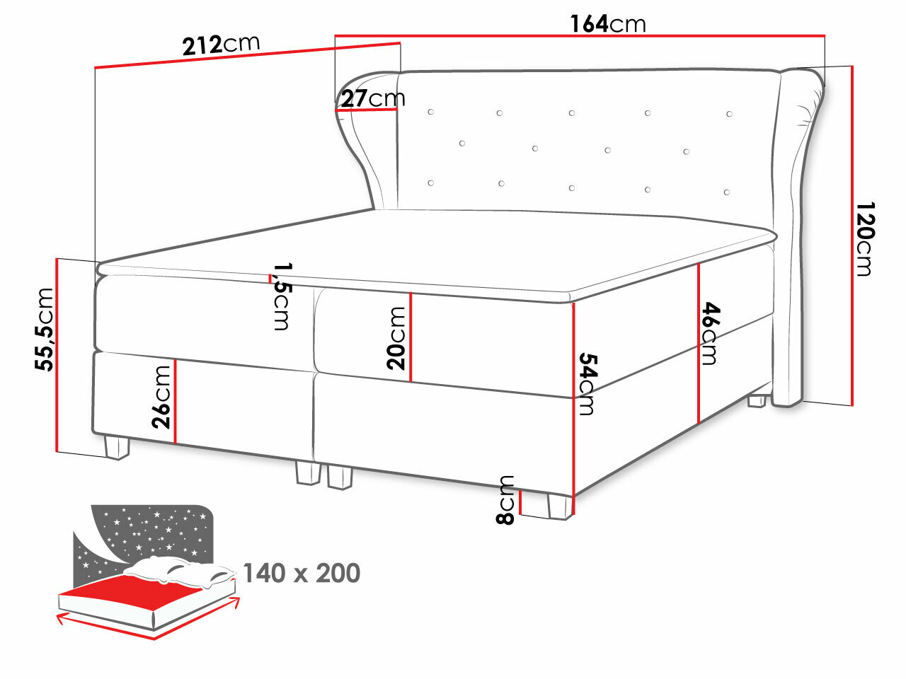 Boxspringbett Ovum (Prestige 2769)